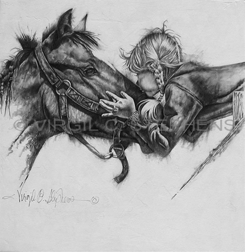 Unconditional Love pencil drawing by Virgil C. Stephens